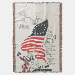 Star Spangle Banner America Flag Decke