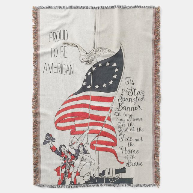 Star Spangle Banner America Flag Decke (Vorderseite Vertikal)