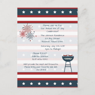 Star Spangled 4. Juli Party Einladung