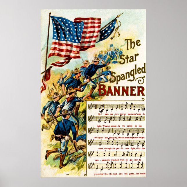 Star Spangled Banner 1908 Vintag Poster (Vorne)