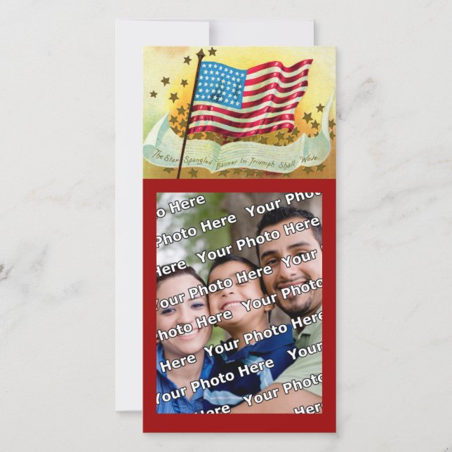 Star Spangled Banner American Flag Foto Card (Vorderseite)