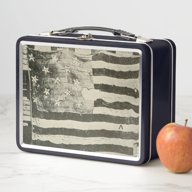 Star Spangled Banner: American Flag on Display Metall Brotdose (Beispiel)
