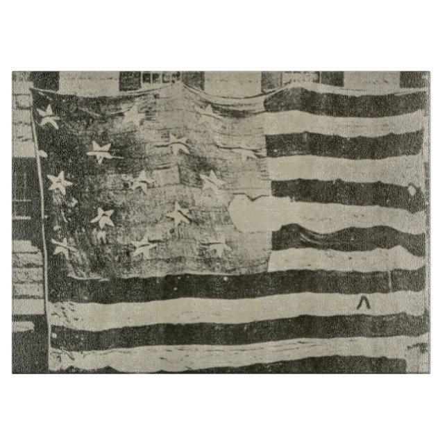 Star Spangled Banner: American Flag on Display Schneidebrett (Vorderseite)