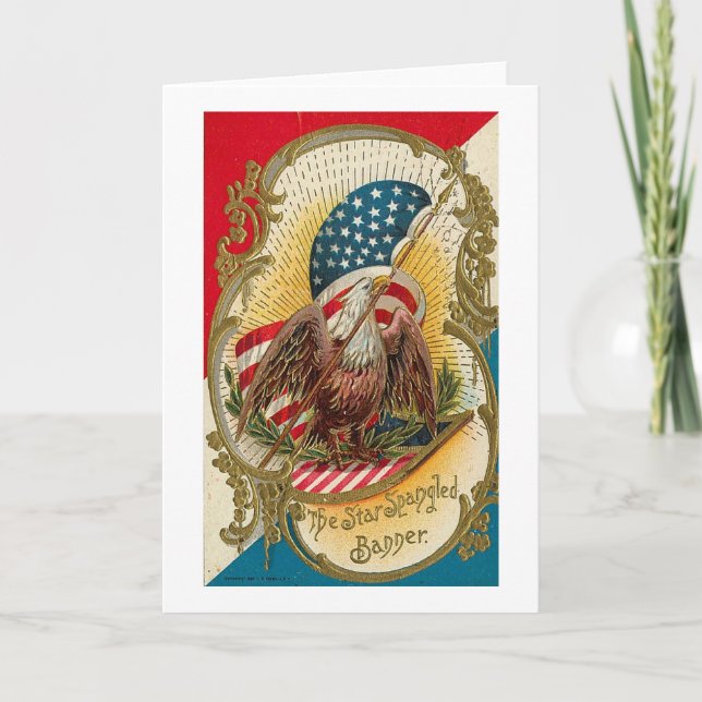 Star Spangled Banner Eagle Karte (Vorderseite)