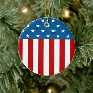 Star Spangled Banner Keramik Ornament