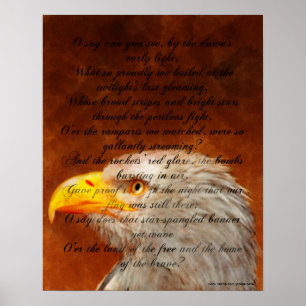 Star Spangled Banner Texte Eagle Poster