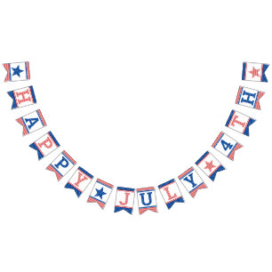 Star-Spangled Celebration Red White Blue Wimpelkette