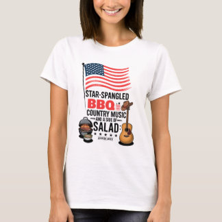 Star Spangled GRILLEN Country Music Salad 4. Juli T-Shirt