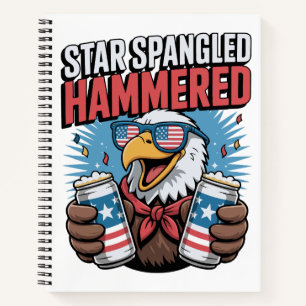 Star Spangled Hammered Patriotic Party Organizer Notizbuch
