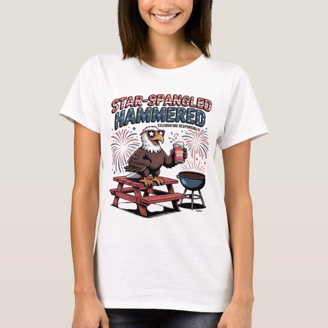 Star-Spangled Hammered Picnic Eagle T-Shirt (Vorderseite)