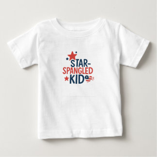 Star Spangled Kid - Niedliches Patriotisches Desig Baby T-shirt