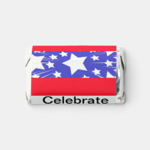 Star Spangled Red White Blue Patriotic Candy Bars
