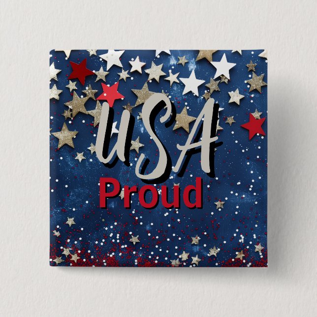 Star Spangled USA Proud Button (Vorderseite)