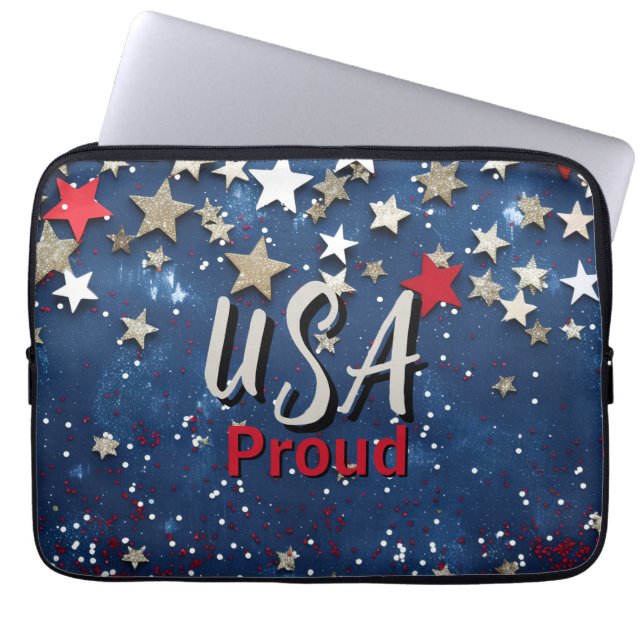 Star Spangled USA Proud Laptopschutzhülle (Vorderseite)