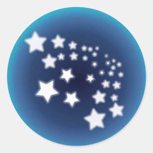 Star Spatter Runder Aufkleber (Vorderseite)