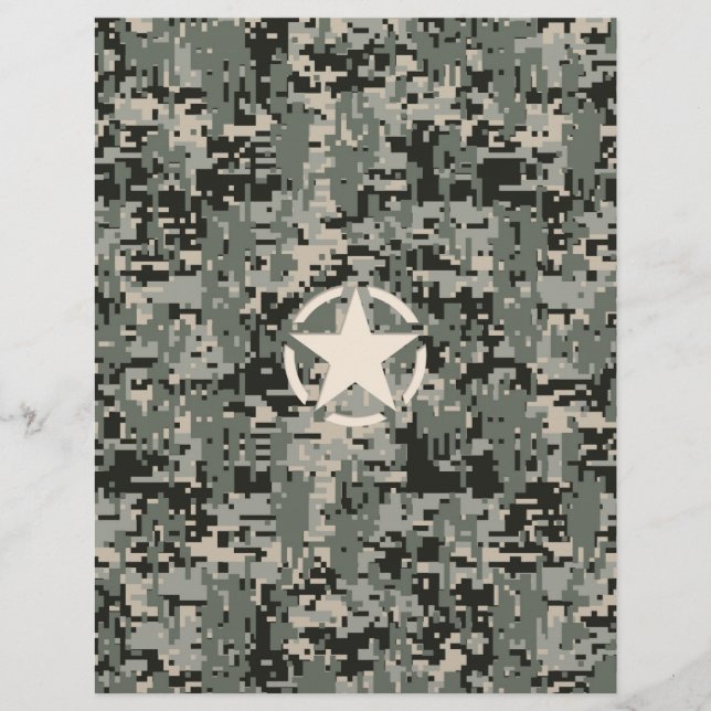 Star Stencil auf digitaler Seite (Vorderseite)