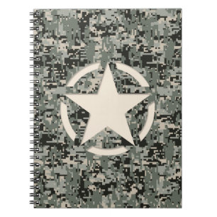 Star Stencil auf digitaler Seite Notizblock