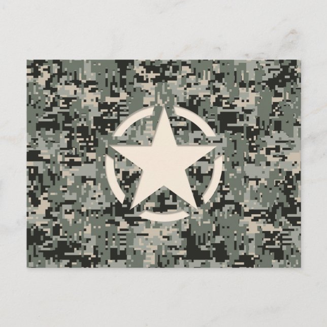 Star Stencil auf digitaler Seite Postkarte (Vorderseite)
