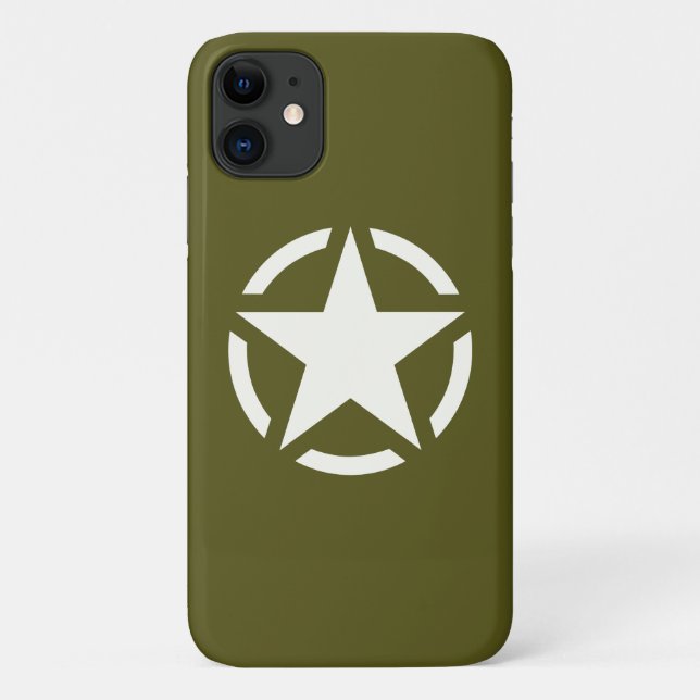 Star Stencil Classic auf Khaki Green Case-Mate iPhone Hülle (Rückseite)