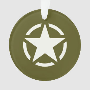 Star Stencil Classic sur Khaki Green