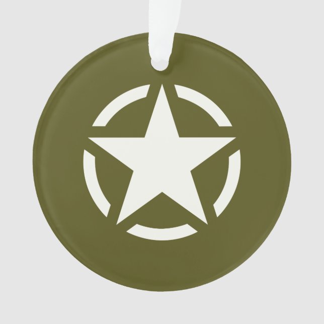 Star Stencil Classic sur Khaki Green (devant)