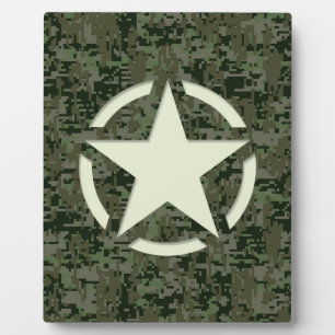 Star Stencil Digital Woodland Fotoplatte