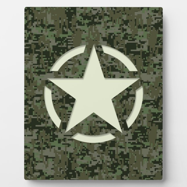 Star Stencil Digital Woodland Fotoplatte (Vorderseite)