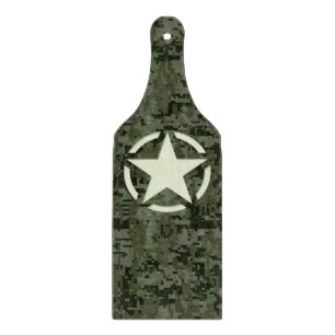 Star Stencil Digital Woodland Schneidebrett