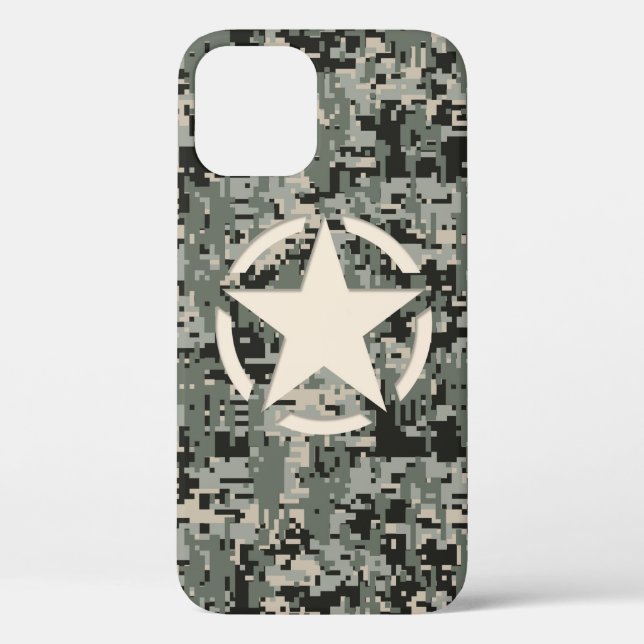 Star Stencil Style Khaki Digital Tarnlage Case-Mate iPhone Hülle (Rückseite)