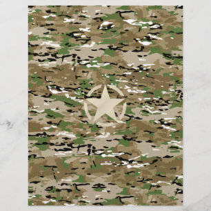 Star Stencil Vintag Camouflage Dekoration