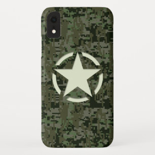 Star Stencil Vintag Decal Green Camouflage Case-Mate iPhone Hülle