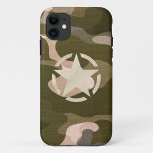Star Stencil Vintag Decon Camouflage Style iPhone 11 Hülle