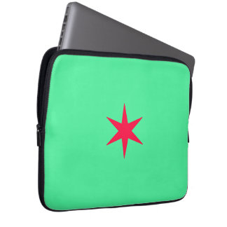 Star Stern green and neon pink Laptopschutzhülle