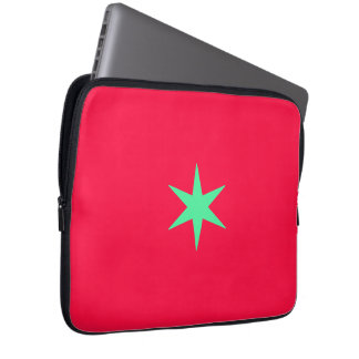 Star Stern neon-green and pink Laptopschutzhülle