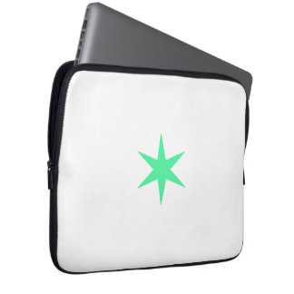 Star Stern neon-green and white Laptopschutzhülle