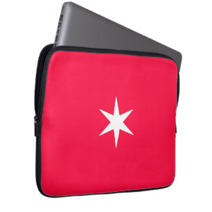 Star Stern white and neon pink Laptopschutzhülle