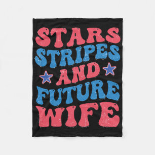 Star Stripes und zukünftige Ehefrau 4. Juli Chelor Fleecedecke