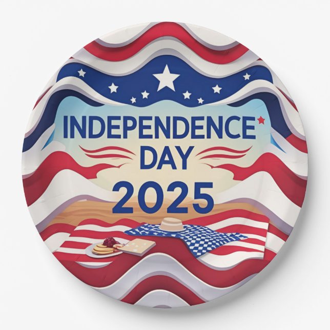 Star-Studded Independence Day Bowls Pappteller (Vorderseite)