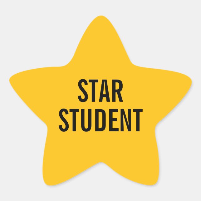 Star Student Gold Teacher Sticker for Classroom (Vorderseite)