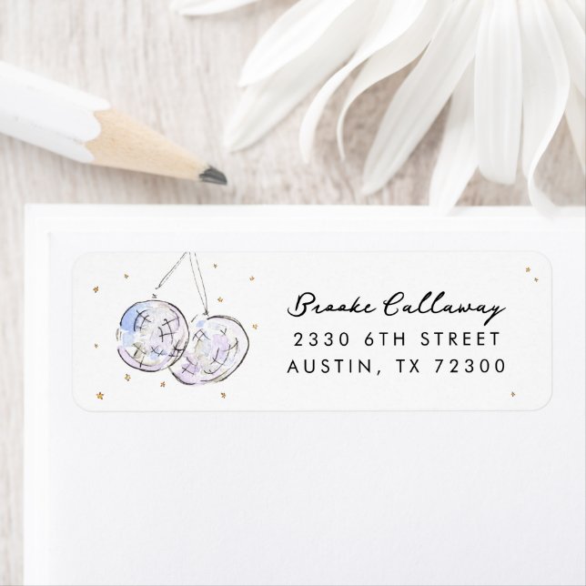 Star Studentenwohnheim Watercolor Disco Balls Rück (Insitu)