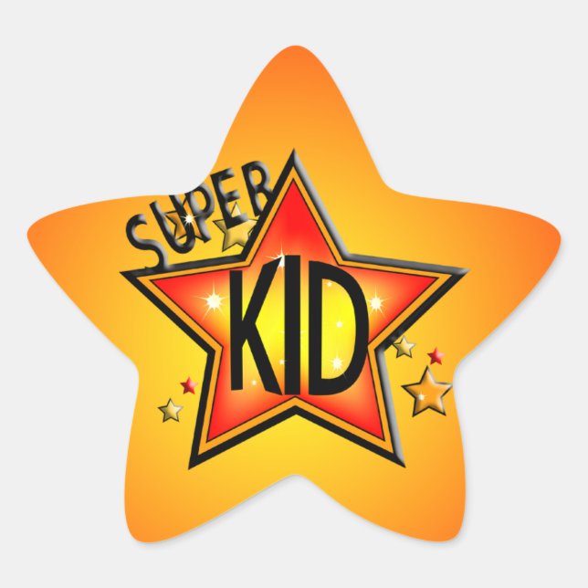 Star Super Kid Star Shape Stickers (Vorderseite)