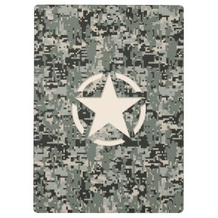 Star Symbol Pixel Digital Camouflage Klemmbrett