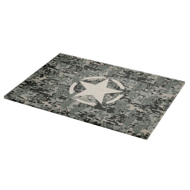 Star Symbol Pixel Digital Camouflage Schneidebrett (Ecke)