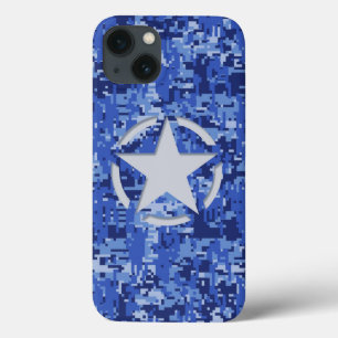Star Tag Decal Navy Blue Camouflage Case-Mate iPhone Hülle