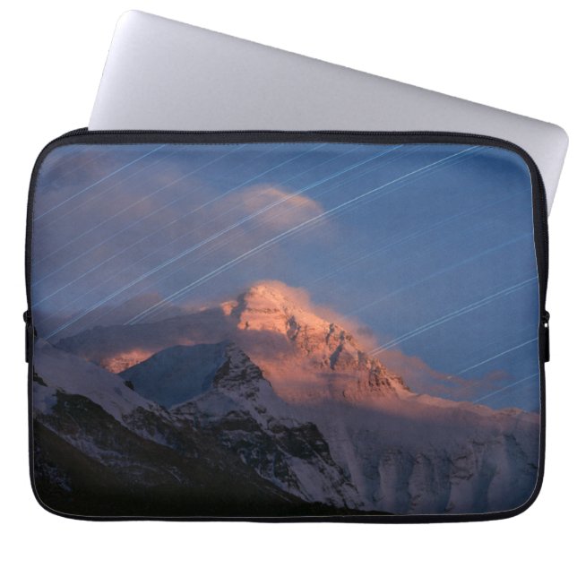 Star Trail | Mount Everest Tibet, China Laptopschutzhülle (Vorderseite)
