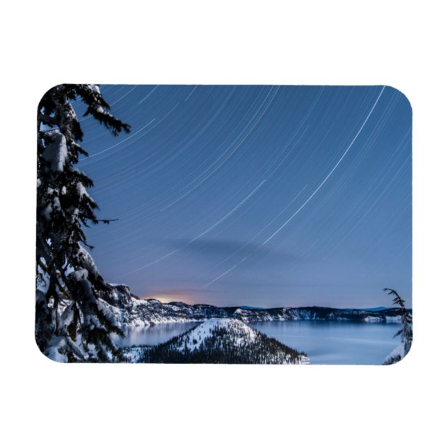 Star Trails | Krater Lake National Park Magnet (Horizontal)