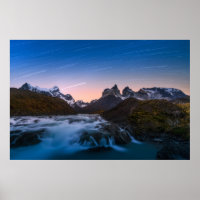 Star Trails über Torres del Paine