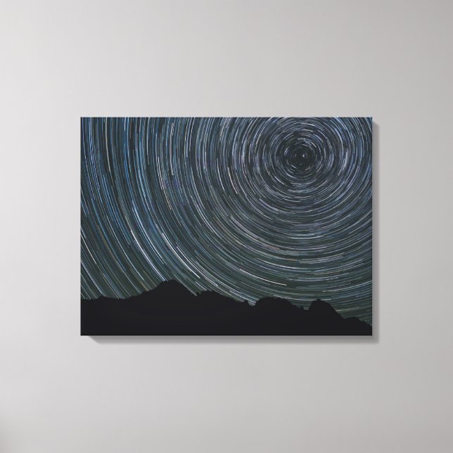 Star Trails um Polaris herum | Ingalls Pass Leinwanddruck (Vorderseite)