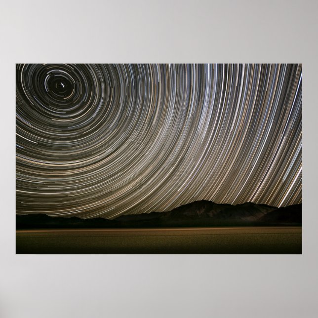 Star Train at Night | Kalifornien, Todestal Poster (Vorne)