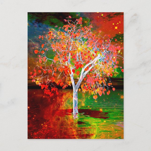 Star Tree Postcard Postkarte (Vorderseite)